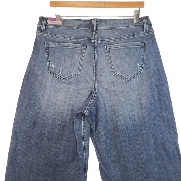 Nwt Lane Bryant Crop High Rise Wide Leg Capri Size 14 Jeans - Picture 6 of 16